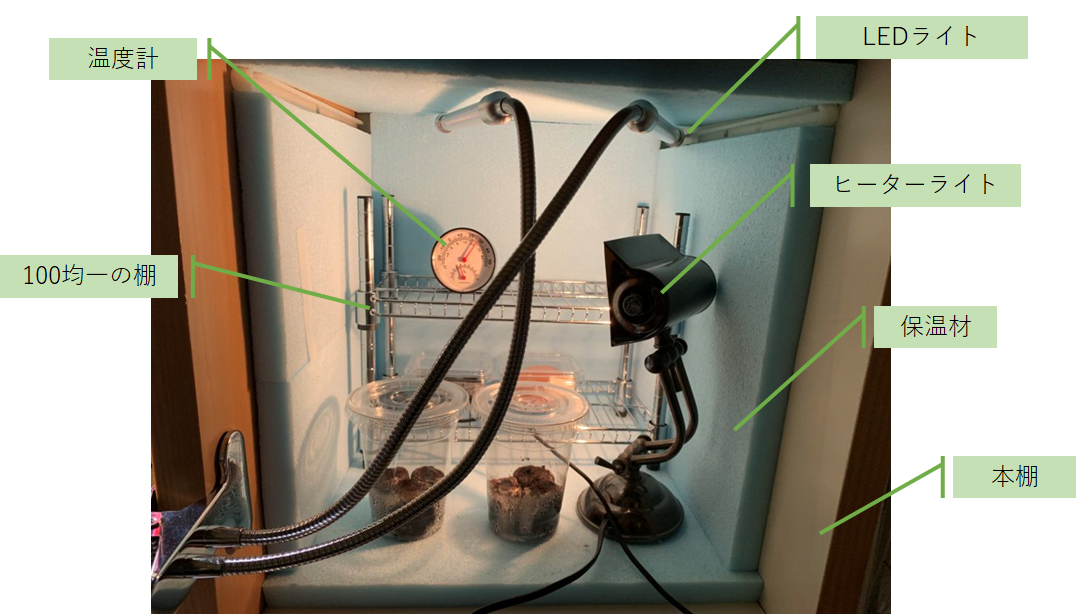 自作植物実生保温庫機材 のんサボ