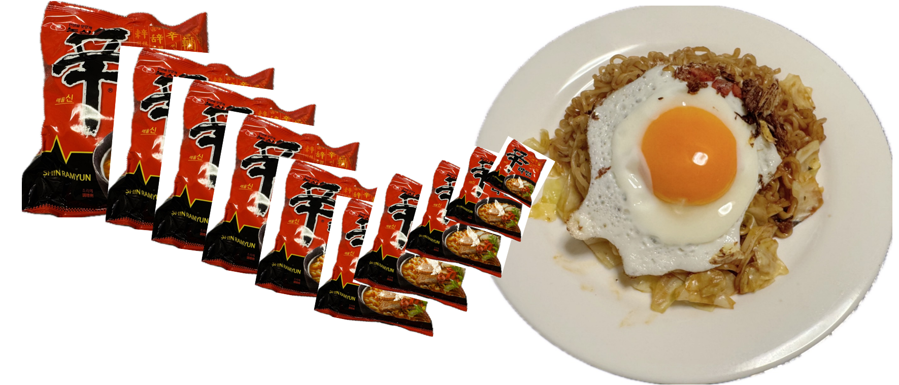 辛ラーメン焼きそば